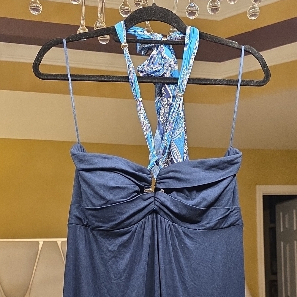 Cache Navy Blue Backless Dress - Picture 3 of 16
